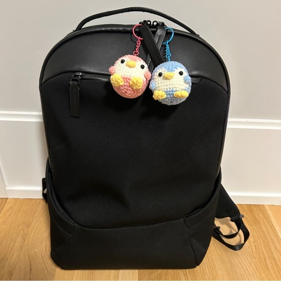 Handmade Crochet Knit Cute Penguin Keychains Bag Charm in Purple Green Pink Blue - Picture 11 of 15